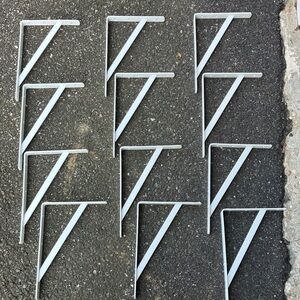 Heavy Duty White Metal Shelf Brackets 11.5” x 8”